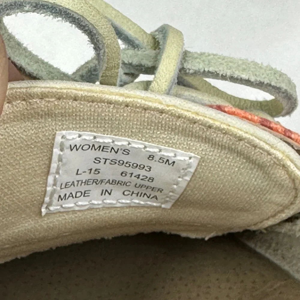 Sperry Womens Firefish Ivory Coral Boat Shoes 8.5 M‎ Leather Mesh